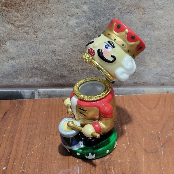 Porcelain Drummer Nutcracker Trinket Box - Picture 8 of 14